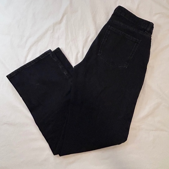 Black Straight Jeans MANGO size 40 SLOUCHY STRAIGHT - Picture 2 of 8